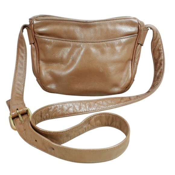 Vintage Stone Mountain Brown Leather Saddle Crossbody Bag - Picture 1 of 11